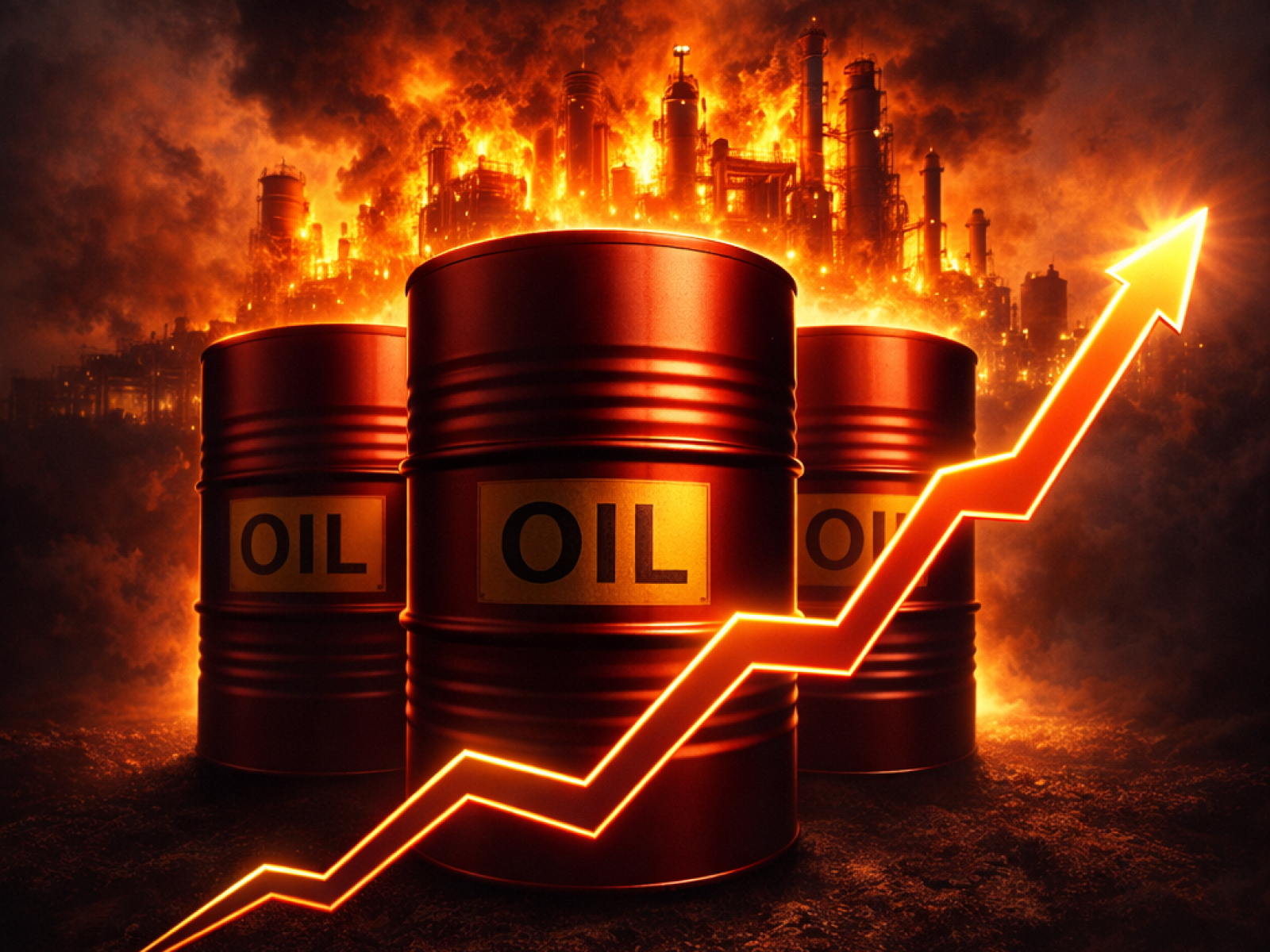 Burning oil iran conflict